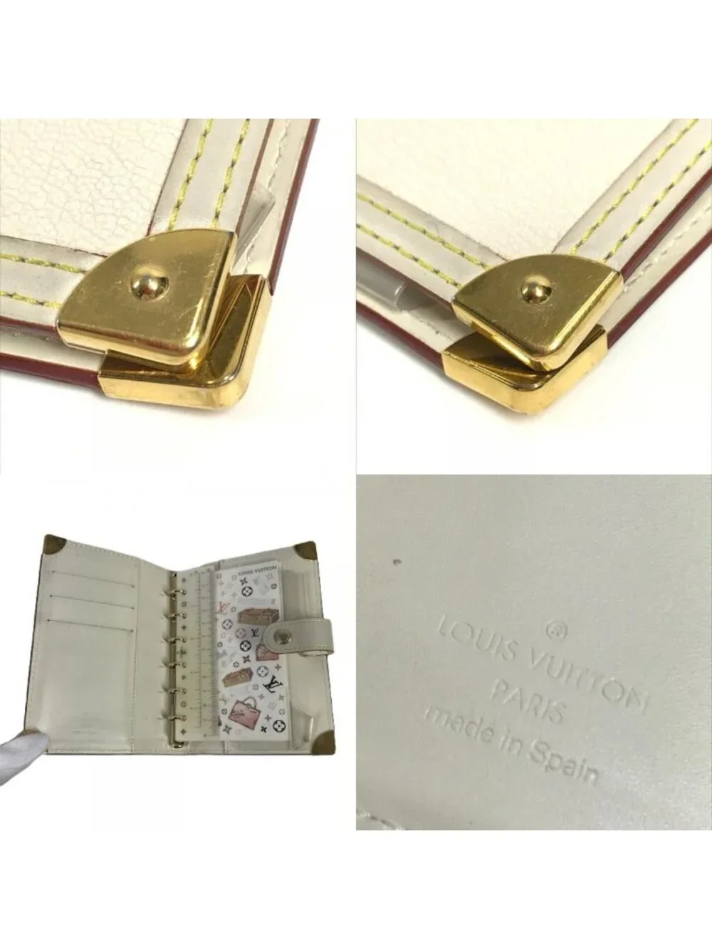 Louis Vuitton Notebook Cover Agenda PM Suhali Leather White